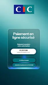 Aperçu officiel de CIC Banque en ligne & Compte fourni par son éditeur