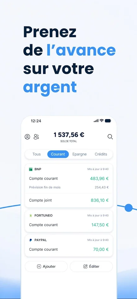 Bankin : capture officielle Android