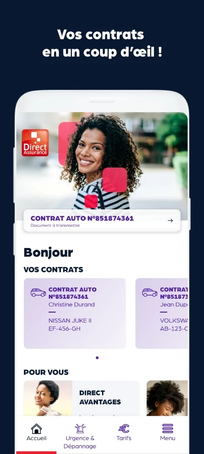 Direct Assurance : capture officielle Android