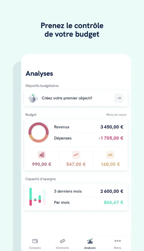 Linxo : capture officielle Android
