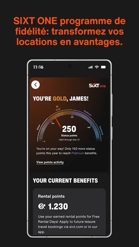 Sixt : capture officielle Android