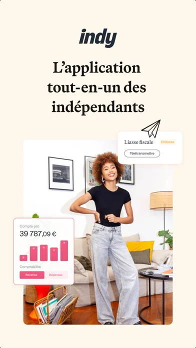 Indy comptabilité : capture officielle iOS