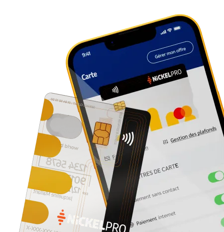 Application Nickel Pro avec la carte professionnelle