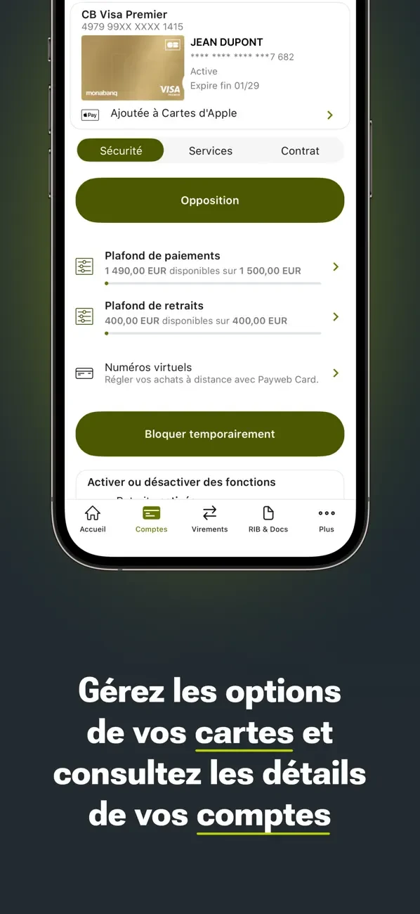 Monabanq : capture officielle iOS 5